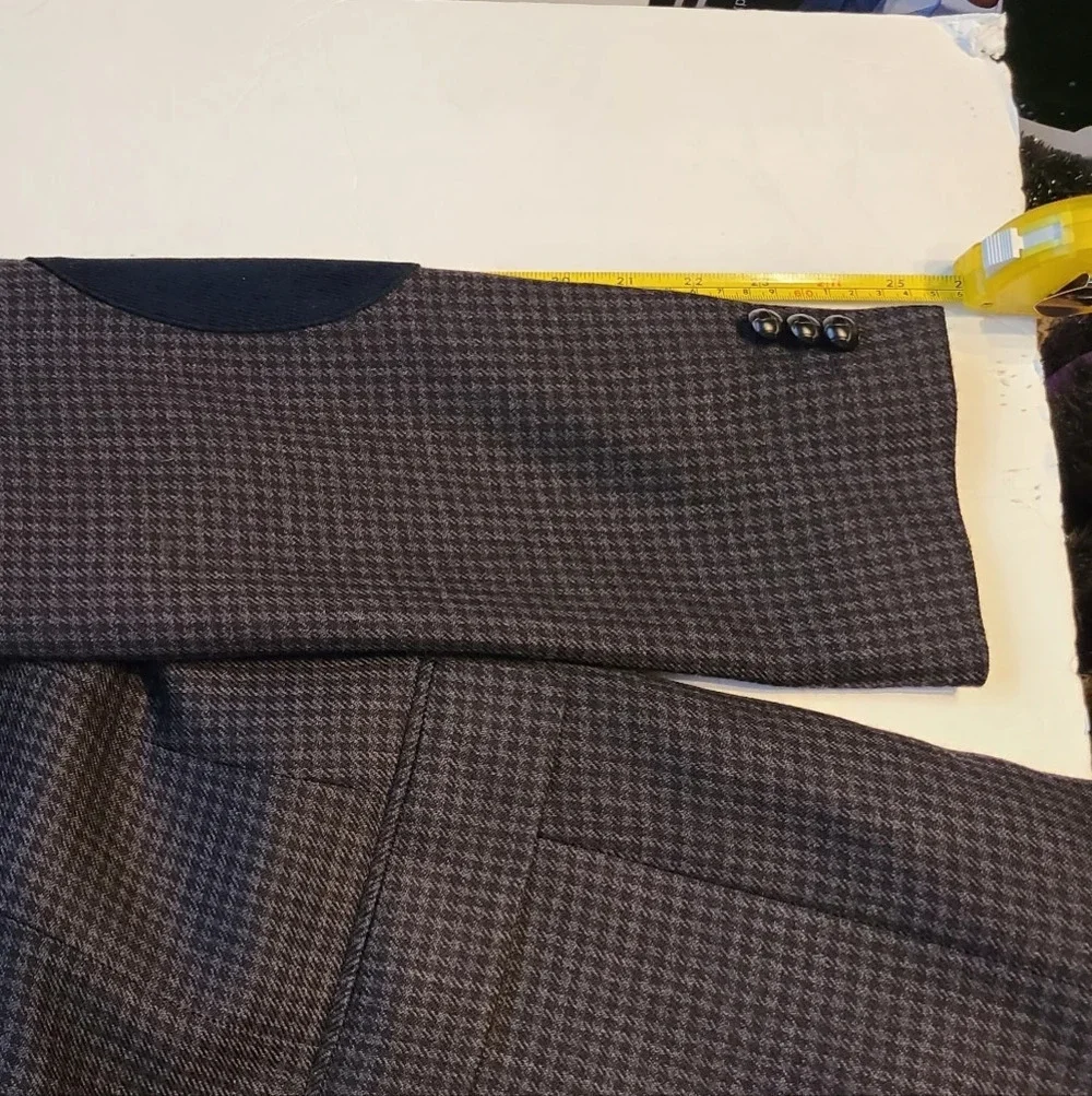 Stafford wool sport blazer Houndstooth Print sz .40 medium